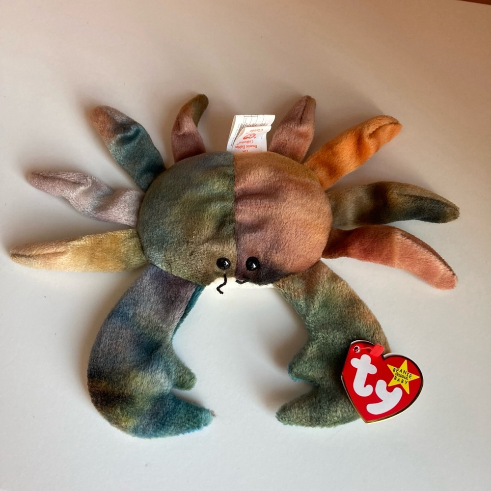 Ty Claude Crab Beanie Baby Multicolor - Picture 1 of 6